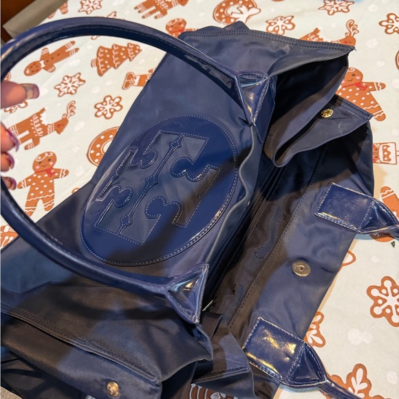 Tory Burch Navy Extra Large Tote - Picture 9 of 13